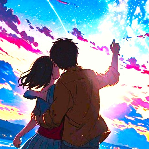couple enlacé regadant l'horizon et se projetant dans l'avenir